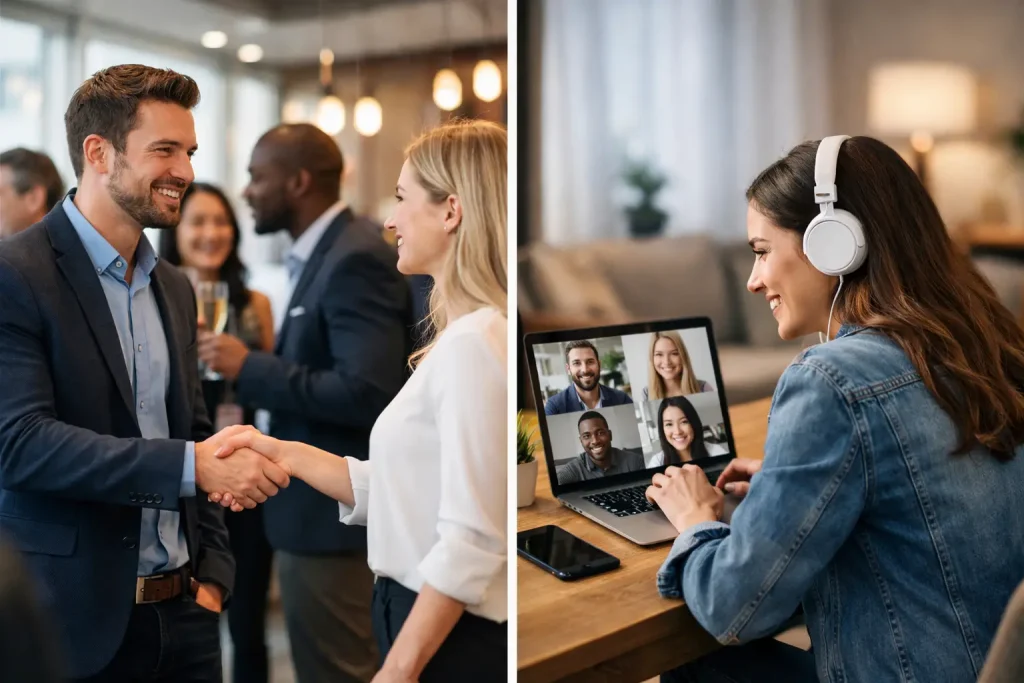 Startup Networking Events vs Online Communities